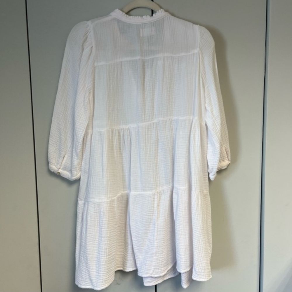 Honorine White Gauze Mini Dress EUC - Picture 3 of 5
